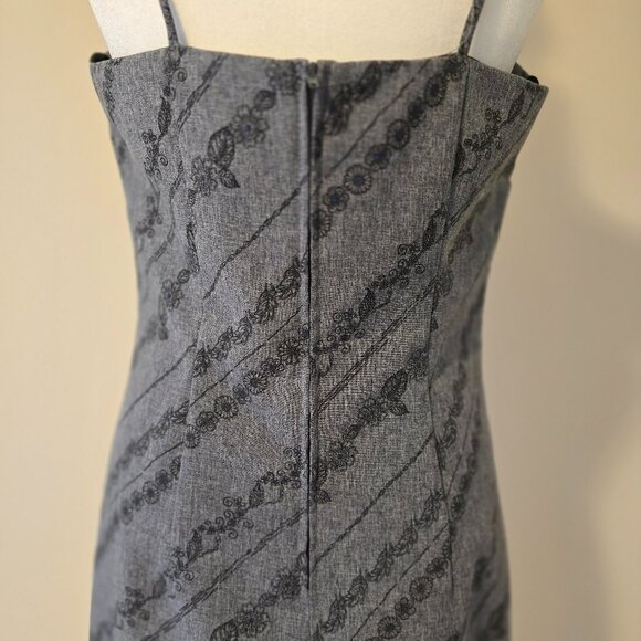 Candy Rocket Fitted Gray Patterned Mini Dress - Picture 3 of 7